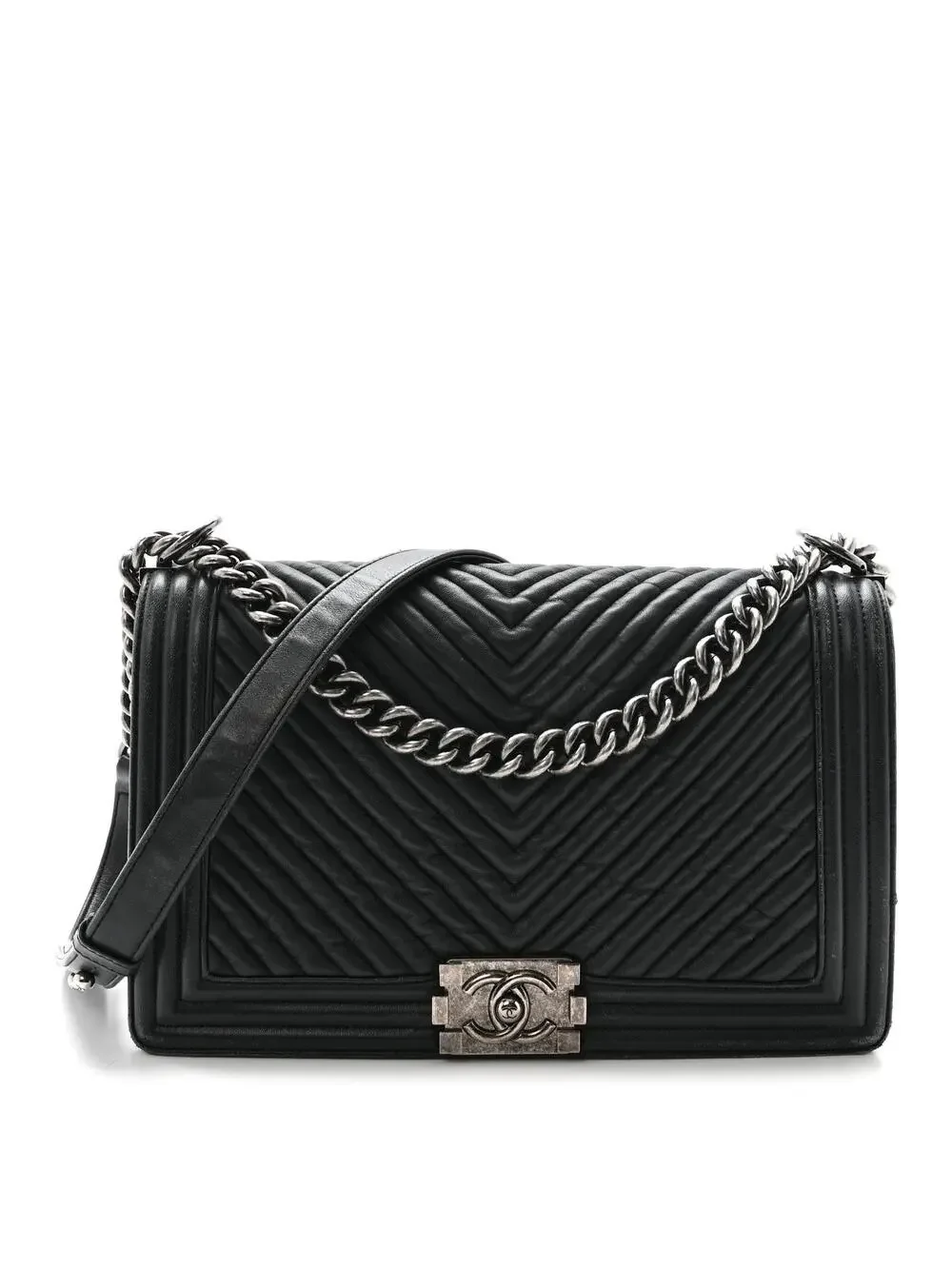 Chanel Wrinkled Lambskin Chevron #334339C21B